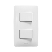 PLACA CON 2 INTERRUPTORES SENCILLOS / 127 V~60 HZ 10 A/ 1 MODULO.-Iluminación-JWJ-Bsai Seguridad & Controles