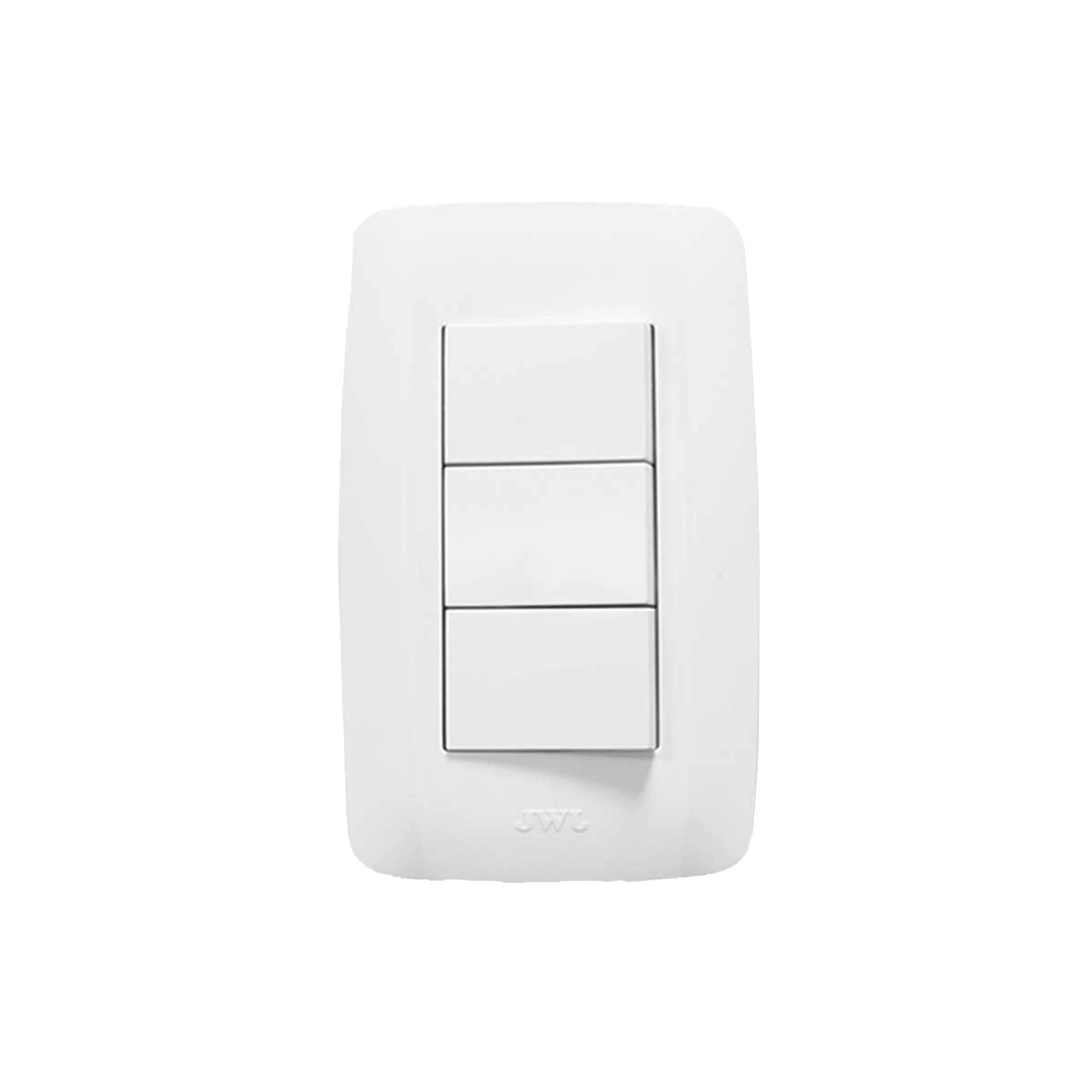 PLACA CON 3 INTERRUPTORES ESCALERA / 127 V~60 HZ 10 A/ 1 MODULO.-Iluminación-JWJ-Bsai Seguridad & Controles
