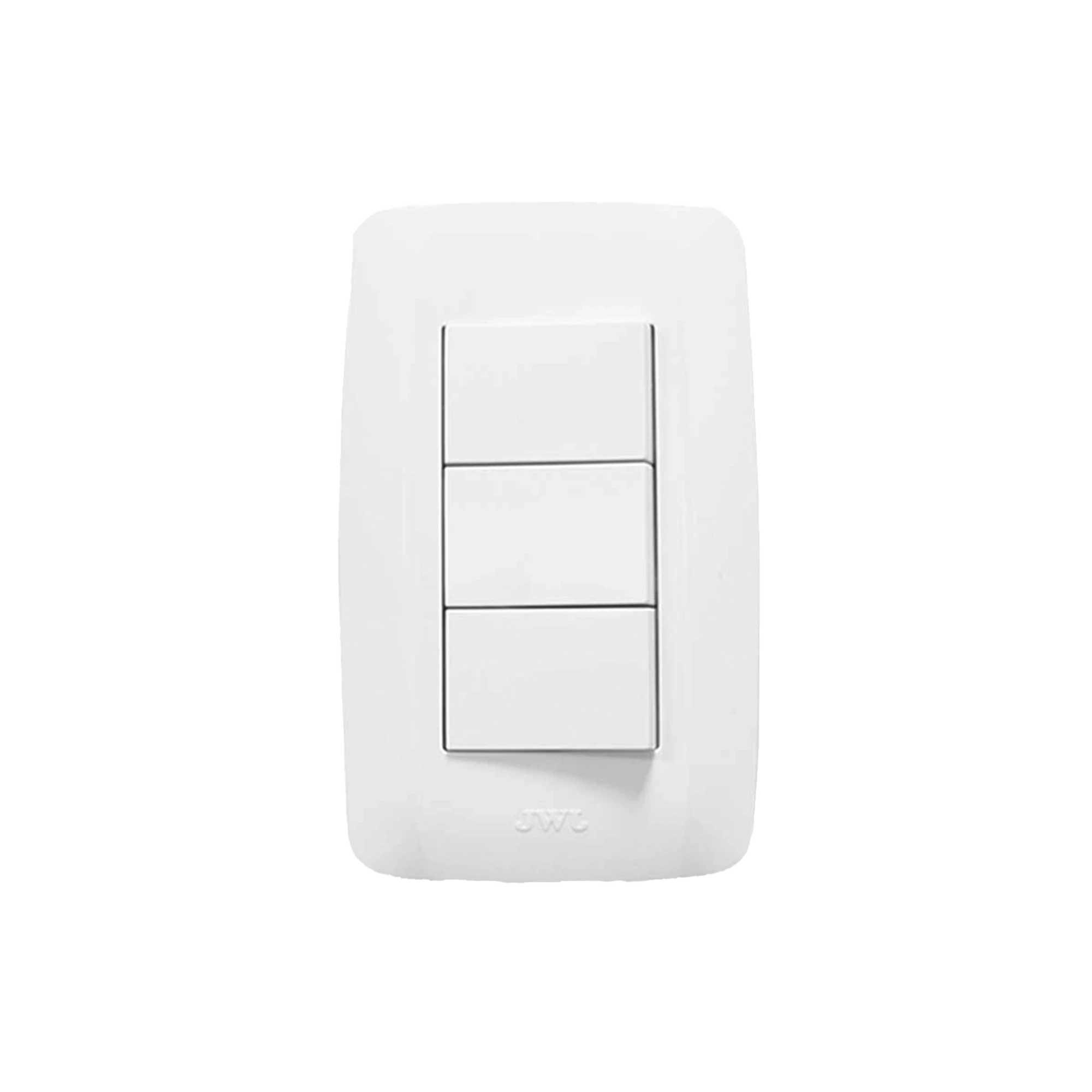 PLACA CON 3 INTERRUPTORES ESCALERA / 127 V~60 HZ 10 A/ 1 MODULO.-Iluminación-JWJ-Bsai Seguridad & Controles