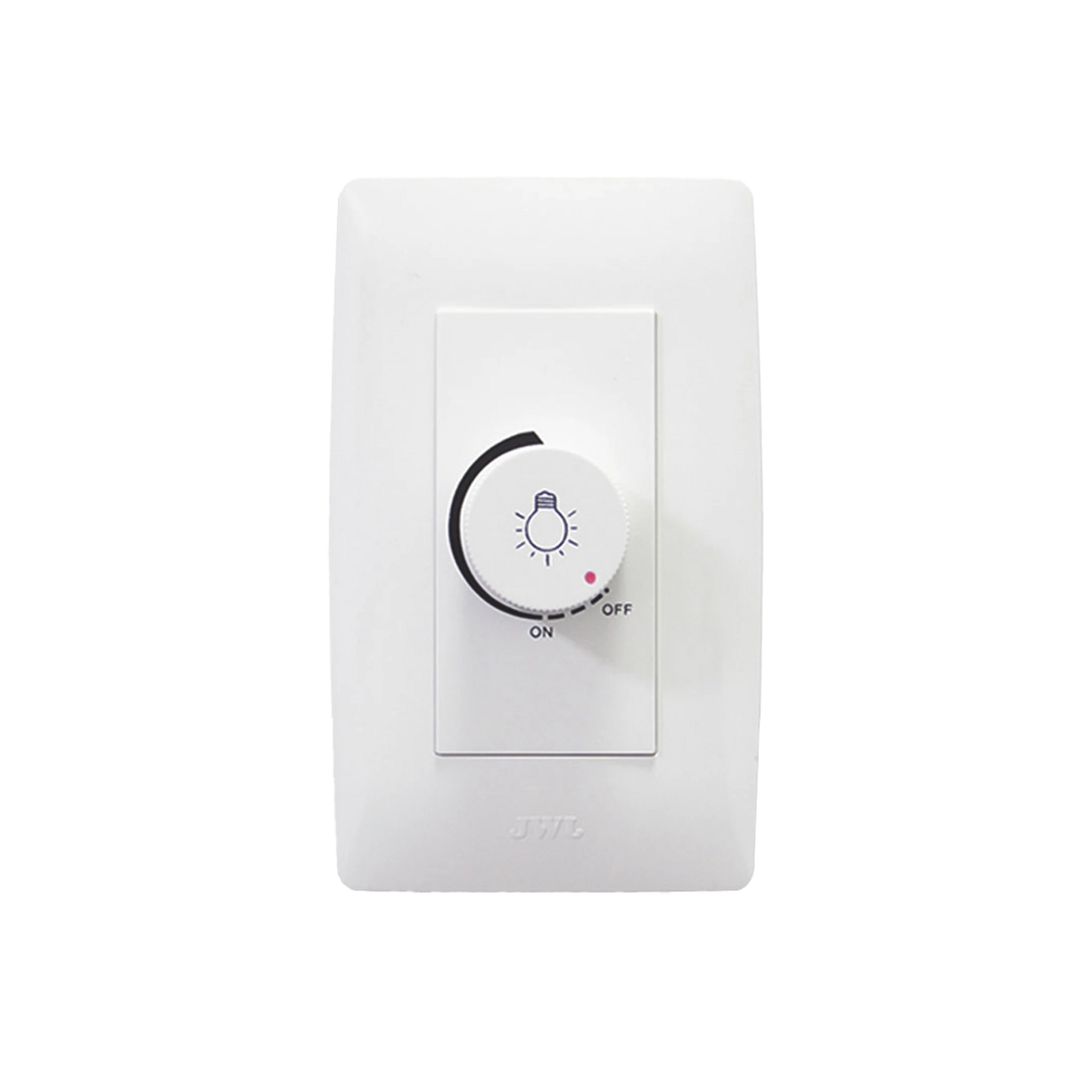 PLACA CON DIMMER ROTATIVO PARA LÁMPARA INCANDESCENTES / 300 W 127 V CA / COLOR BLANCO.-Iluminación-JWJ-Bsai Seguridad & Controles
