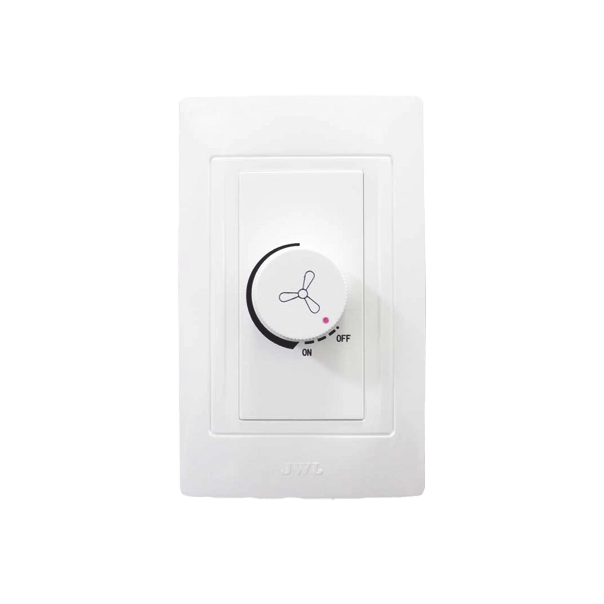 PLACA CON DIMMER ROTATIVO PARA VENTILADOR / 300 W 127 V CA / COLOR BLANCO.-Iluminación-JWJ-Bsai Seguridad & Controles