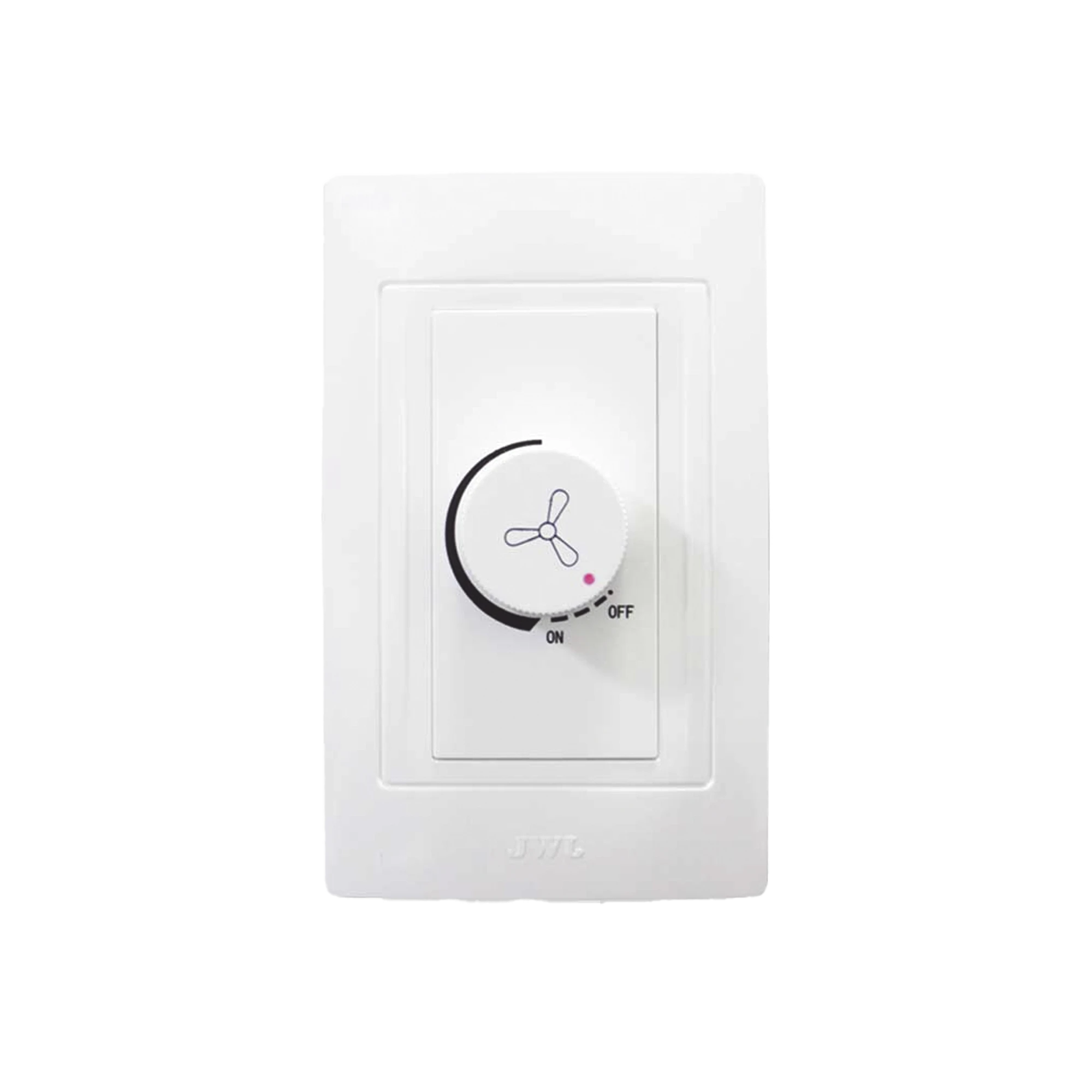 PLACA CON DIMMER ROTATIVO PARA VENTILADOR / 300 W 127 V CA / COLOR BLANCO.-Iluminación-JWJ-Bsai Seguridad & Controles
