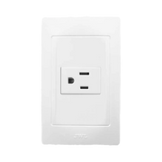 PLACA CON TOMA DE CORRIENTE 2P Y T / 1 MODULO / 127 V~60 HZ 15 A.-Iluminación-JWJ-Bsai Seguridad & Controles