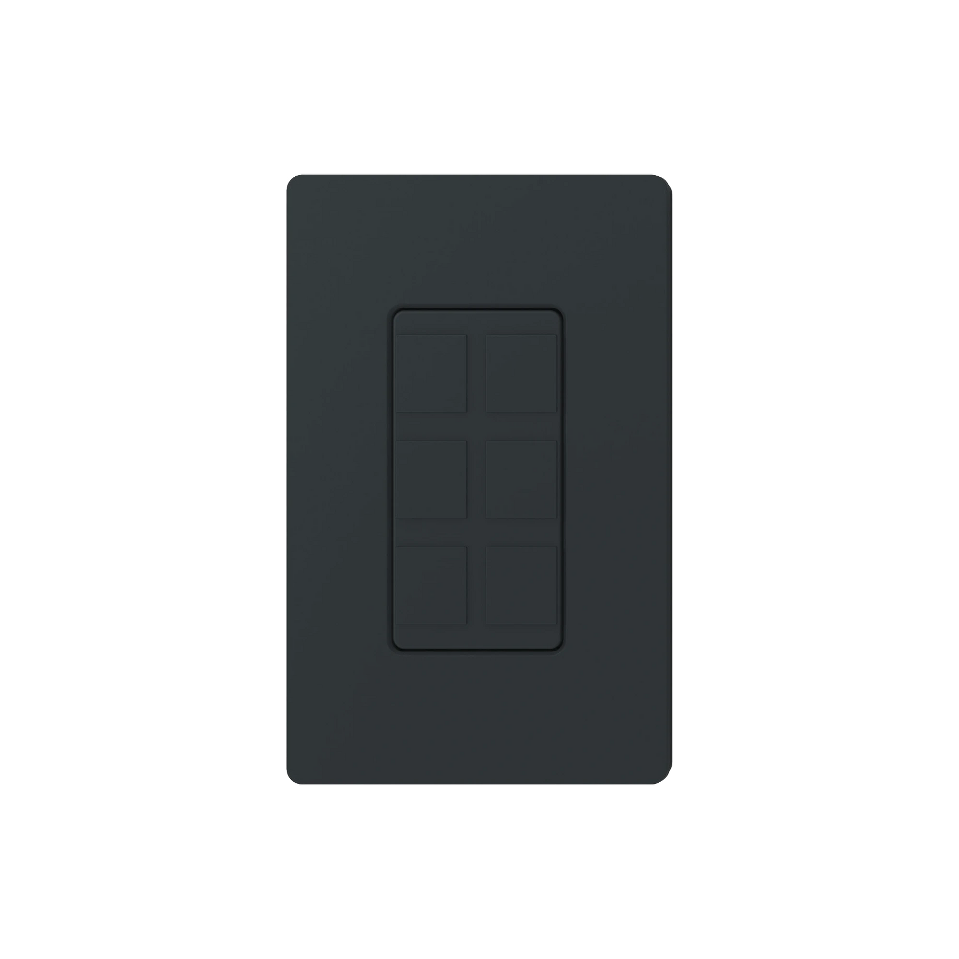 PLACA DE 6 PUERTOS, COLOR NEGRO NIGHT.-Automatización - Casa Inteligente-LUTRON ELECTRONICS-Bsai Seguridad & Controles