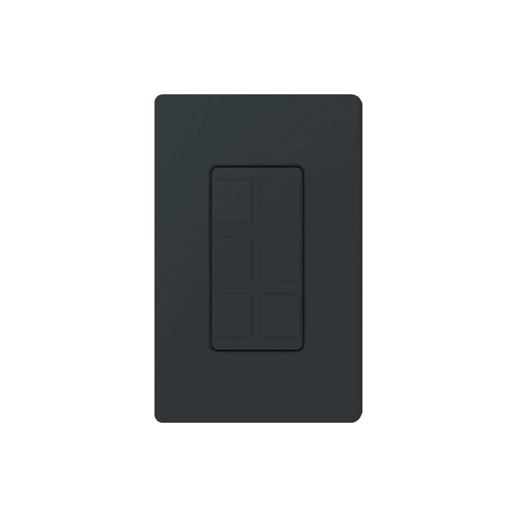PLACA DE 6 PUERTOS, COLOR NEGRO NIGHT.-Automatización - Casa Inteligente-LUTRON ELECTRONICS-Bsai Seguridad & Controles