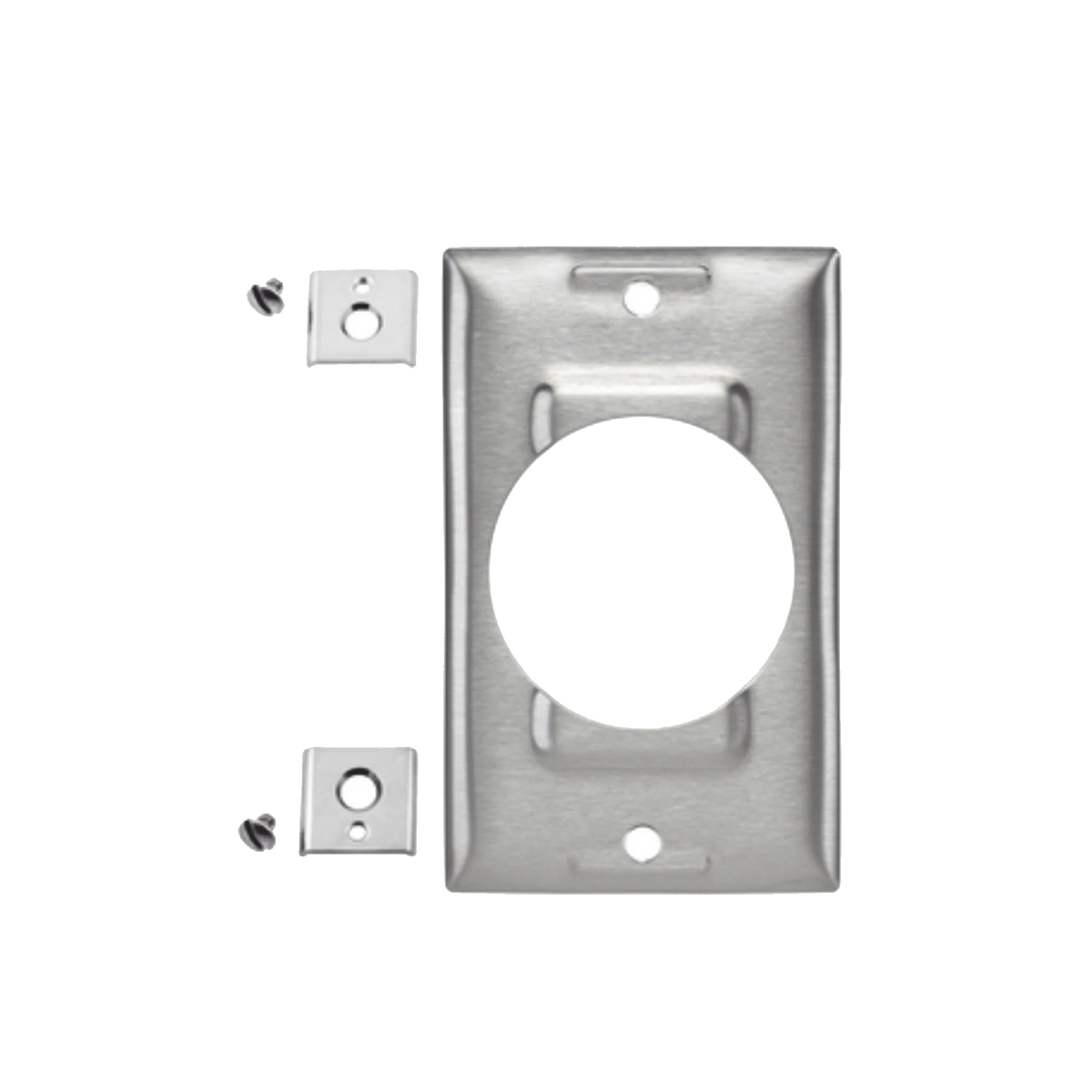 PLACA DE ACERO INDUSTRIAL DE 1 UNIDAD / PARA PAREDES, CAJAS Y DISPOSITIVOS DE 50 A / DE ACERO INOXIDABLE.-Área Eléctrica-HUBBELL-HUB-SS750-Bsai Seguridad & Controles