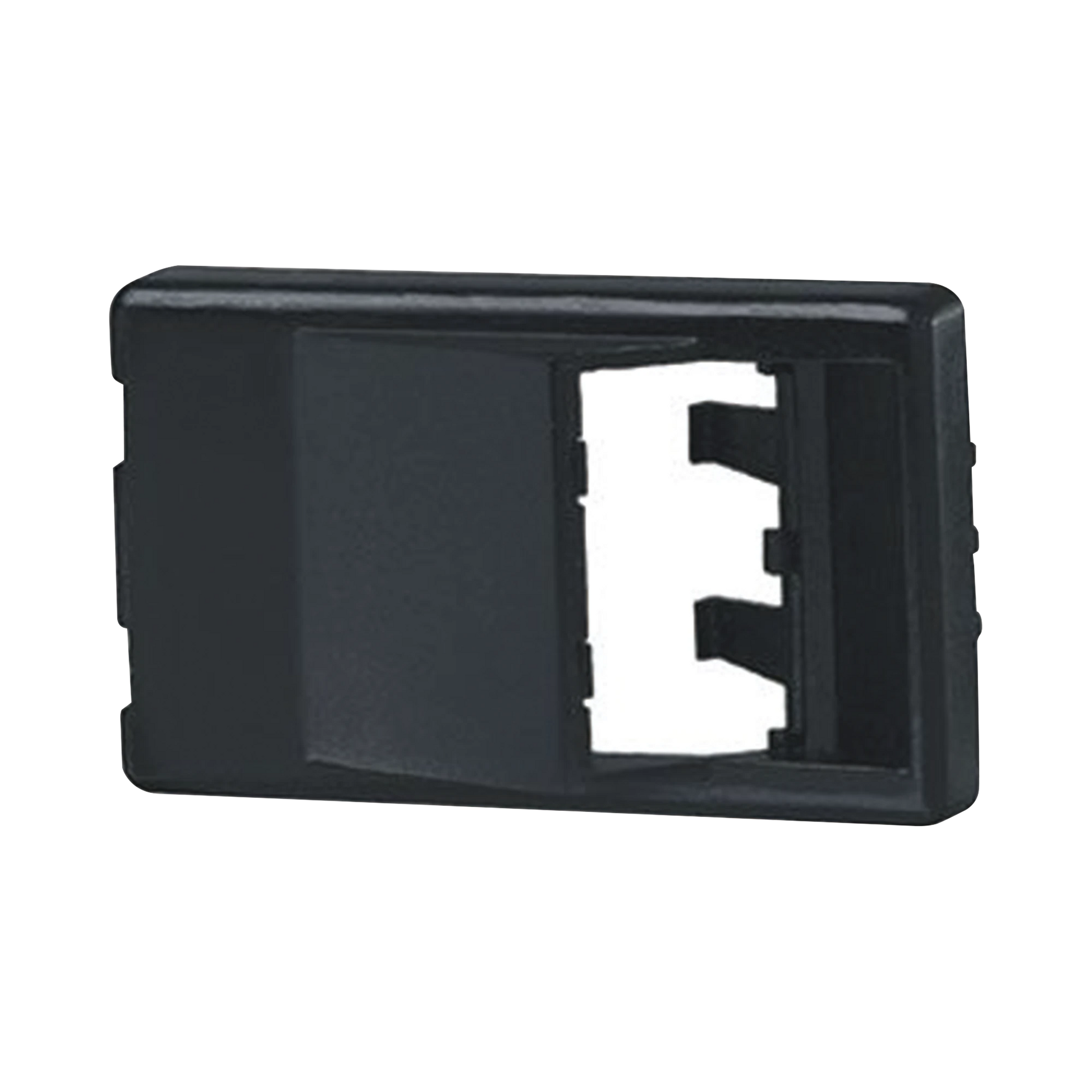 PLACA DE MOBILIARIO MODULAR ESTÁNDAR, SALIDA PARA 2 PUERTOS MINI-COM ANGULADOS, COLOR NEGRO-Faceplates-PANDUIT-Bsai Seguridad & Controles