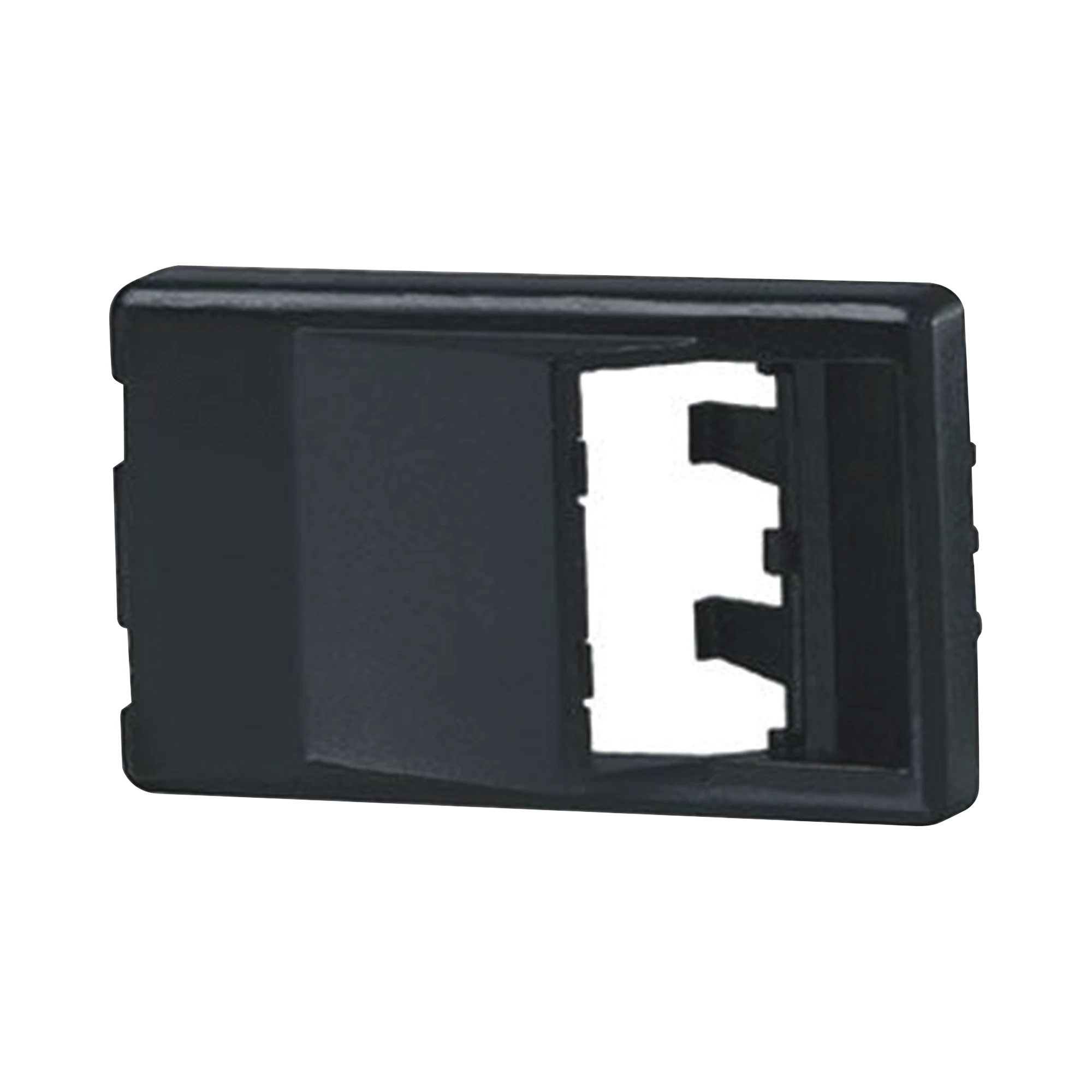 PLACA DE MOBILIARIO MODULAR ESTÁNDAR, SALIDA PARA 2 PUERTOS MINI-COM ANGULADOS, COLOR NEGRO-Faceplates-PANDUIT-Bsai Seguridad & Controles