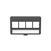 PLACA DE MOBILIARIO MODULAR ESTÁNDAR, SALIDAS PARA 4 PUERTOS KEYSTONE, COLOR NEGRO-Cableado de Cobre-PANDUIT-Bsai Seguridad & Controles