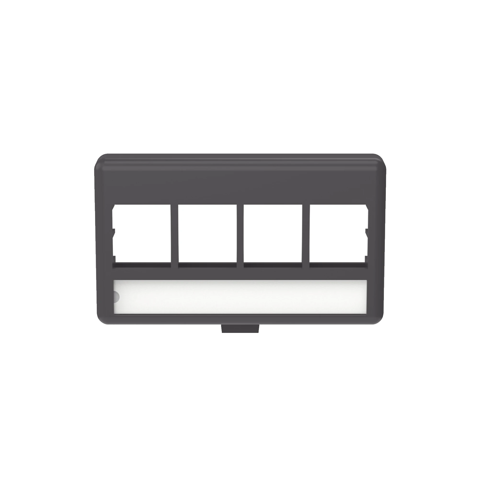 PLACA DE MOBILIARIO MODULAR ESTÁNDAR, SALIDAS PARA 4 PUERTOS KEYSTONE, COLOR NEGRO-Cableado de Cobre-PANDUIT-Bsai Seguridad & Controles