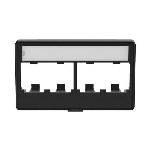 PLACA DE MOBILIARIO MODULAR ESTÁNDAR, SALIDAS PARA 4 PUERTOS MINI-COM, COLOR NEGRO-Cableado-PANDUIT-CFFPL4BL-Bsai Seguridad & Controles