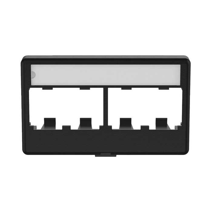 PLACA DE MOBILIARIO MODULAR ESTÁNDAR, SALIDAS PARA 4 PUERTOS MINI-COM, COLOR NEGRO-Cableado-PANDUIT-CFFPL4BL-Bsai Seguridad & Controles