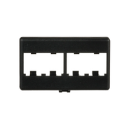 PLACA DE MOBILIARIO MODULAR ESTÁNDAR, SALIDAS PARA 4 PUERTOS MINI-COM, COLOR NEGRO-Cableado de Cobre-PANDUIT-Bsai Seguridad & Controles