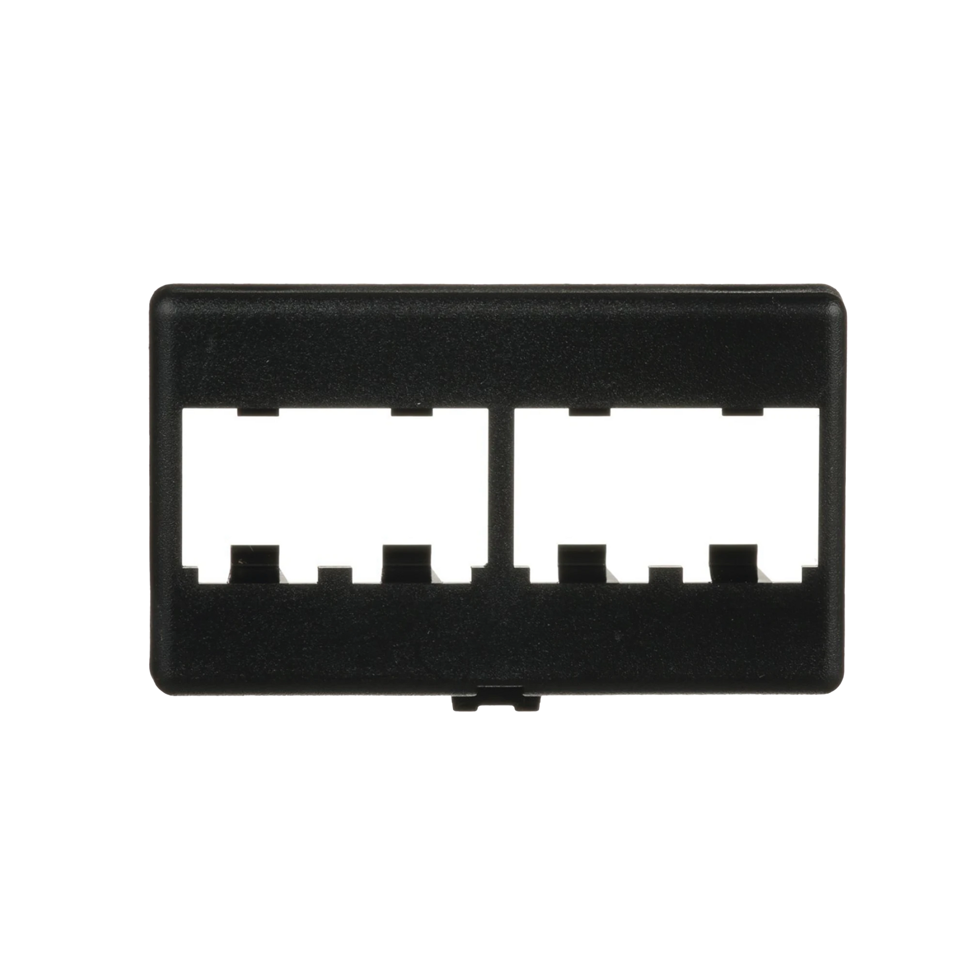 PLACA DE MOBILIARIO MODULAR ESTÁNDAR, SALIDAS PARA 4 PUERTOS MINI-COM, COLOR NEGRO-Cableado de Cobre-PANDUIT-Bsai Seguridad & Controles
