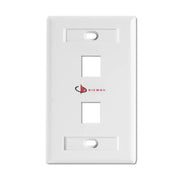 PLACA DE PARED KEYSTONE DE 2 SALIDAS, COLOR BLANCO, PARA JACKS KEYSTONE Z-MAX Y MAX-Cableado de Cobre-SIEMON-Bsai Seguridad & Controles