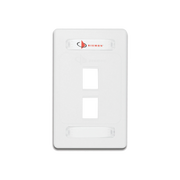 PLACA DE PARED MODULAR 10G MAX DE 2 SALIDAS, COLOR BLANCO-Cableado de Cobre-SIEMON-Bsai Seguridad & Controles