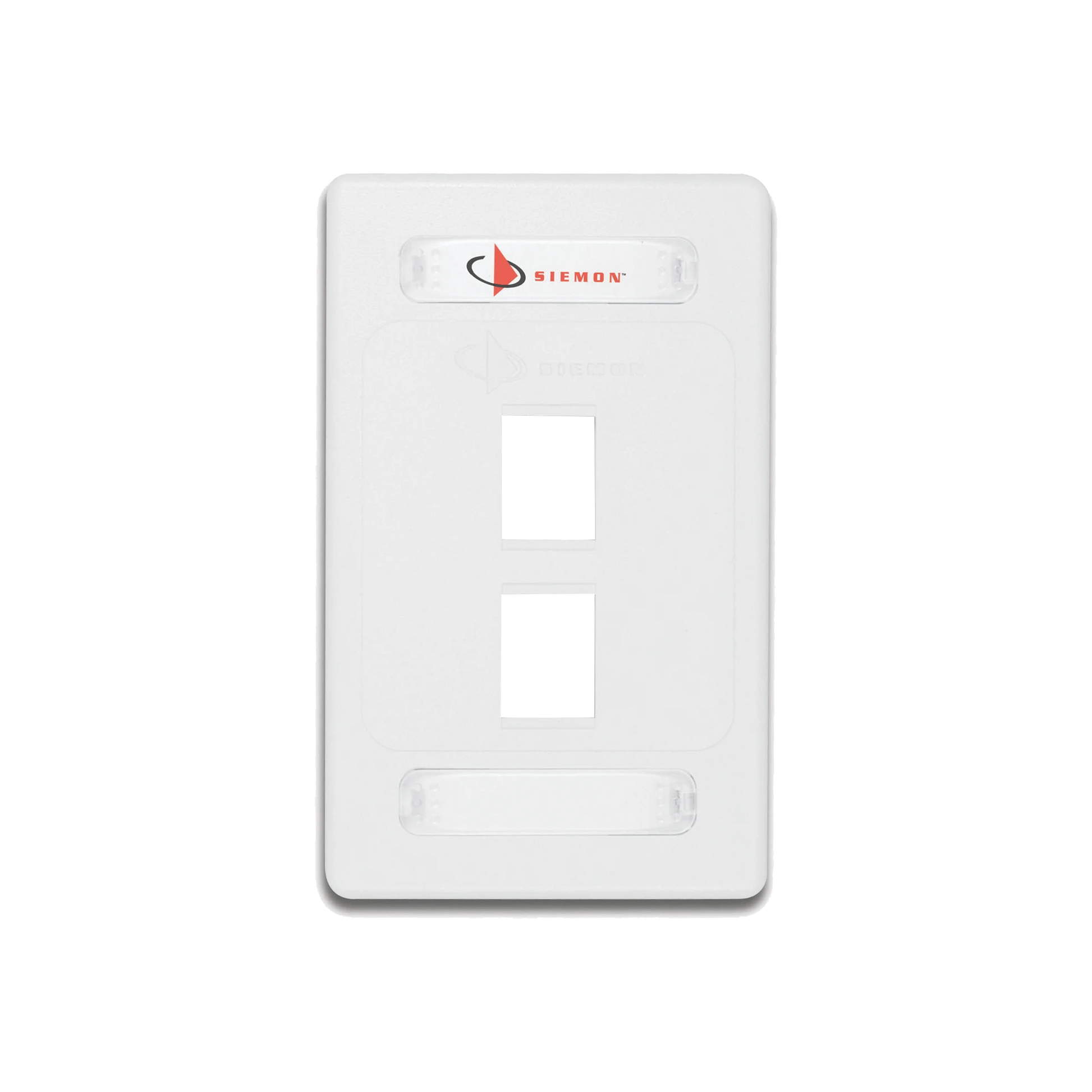 PLACA DE PARED MODULAR 10G MAX DE 2 SALIDAS, COLOR BLANCO-Cableado de Cobre-SIEMON-Bsai Seguridad & Controles