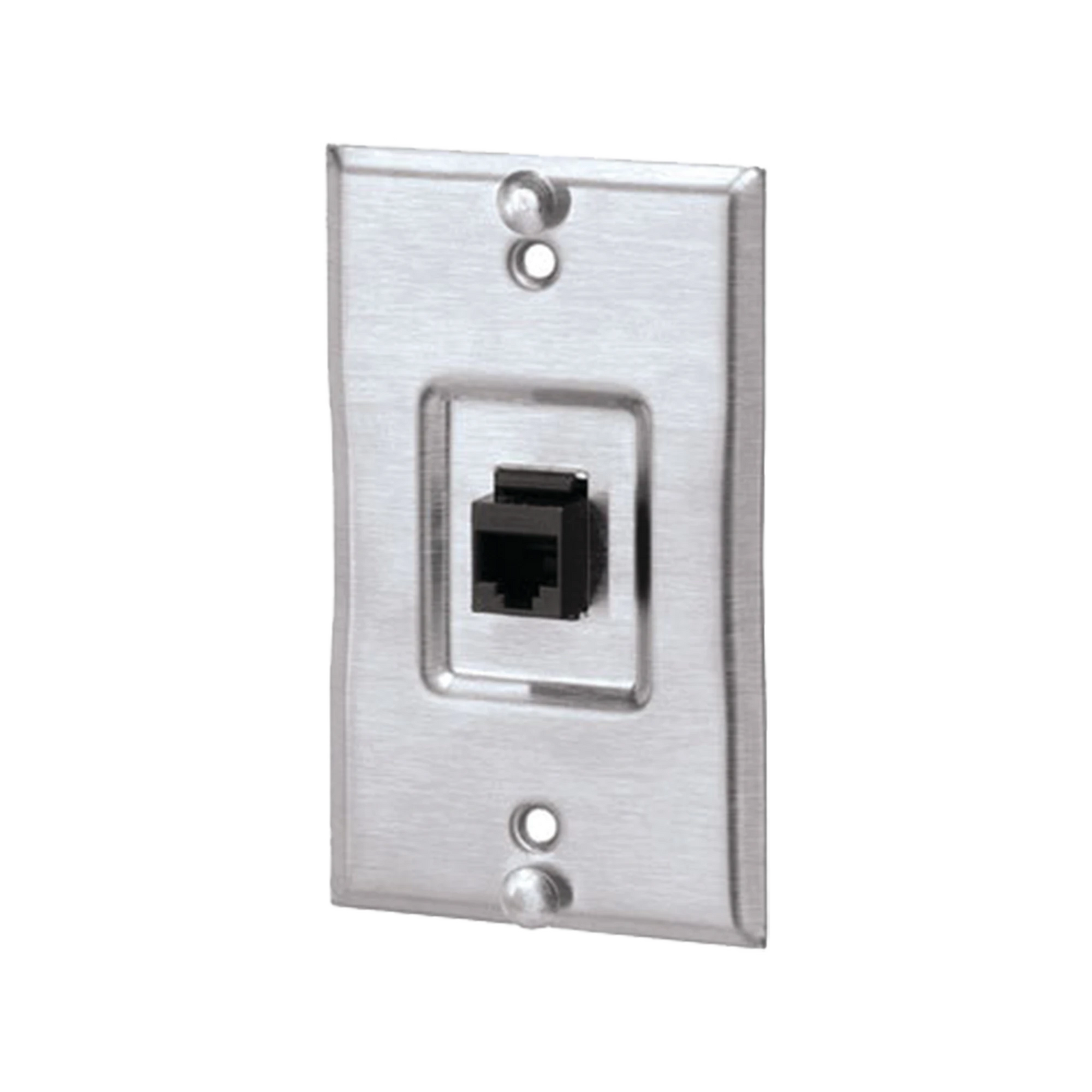 PLACA DE PARED TELEFÓNICA, SALIDA DE 1 PUERTO KEYSTONE, CON JACK CAT5E ESTILO TP, DE ACERO INOXIDABLE-Cableado-PANDUIT-Bsai Seguridad & Controles
