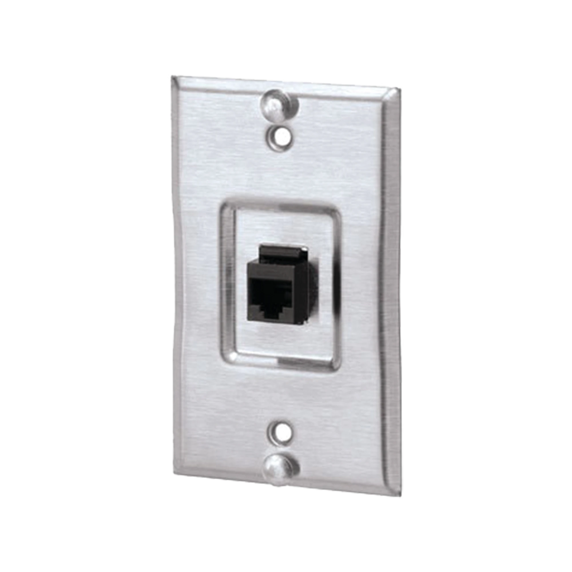 PLACA DE PARED TELEFÓNICA, SALIDA DE 1 PUERTO KEYSTONE, CON JACK CAT5E ESTILO TP, DE ACERO INOXIDABLE-Cableado-PANDUIT-Bsai Seguridad & Controles