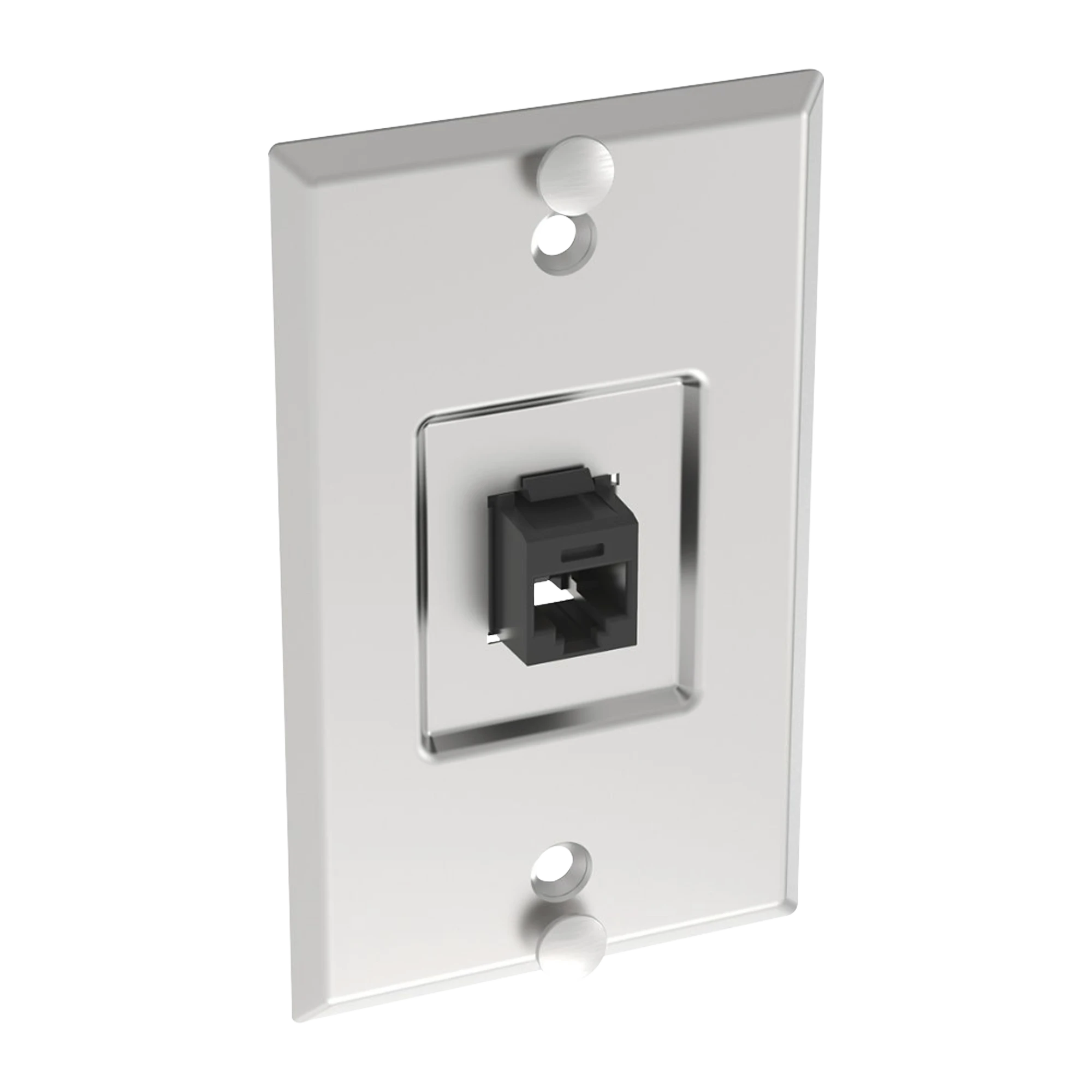 PLACA DE PARED TELEFÓNICA, SALIDA DE 1 PUERTO KEYSTONE, CON JACK CAT6 ESTILO 110 DE IMPACTO, DE ACERO INOXIDABLE-Cableado-PANDUIT-Bsai Seguridad & Controles