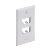 PLACA DE PARED VERTICAL CLÁSICA, SALIDA PARA 4 PUERTOS MINI-COM, COLOR BLANCO-Cableado-PANDUIT-Bsai Seguridad & Controles