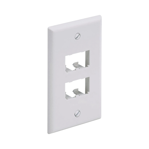 PLACA DE PARED VERTICAL CLÁSICA, SALIDA PARA 4 PUERTOS MINI-COM, COLOR BLANCO-Cableado-PANDUIT-CFP4WH-Bsai Seguridad & Controles