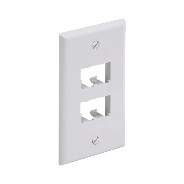 PLACA DE PARED VERTICAL CLÁSICA, SALIDA PARA 4 PUERTOS MINI-COM, COLOR BLANCO-Cableado-PANDUIT-CFP4WH-Bsai Seguridad & Controles