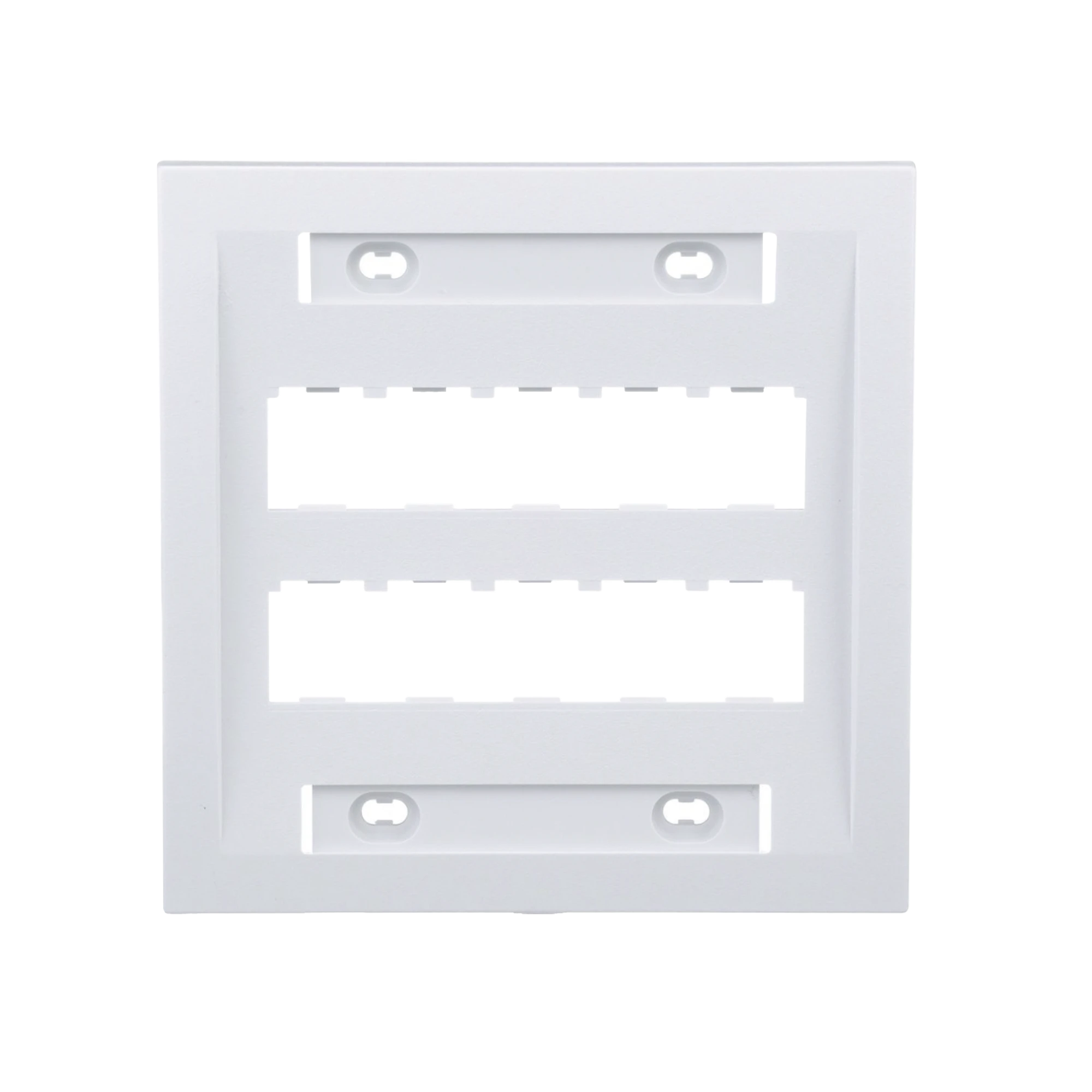 PLACA DE PARED VERTICAL EJECUTIVA, SALIDA PARA 10 PUERTOS MINI-COM, CON ESPACIOS PARA ETIQUETAS, COLOR BLANCO-Faceplates-PANDUIT-Bsai Seguridad & Controles