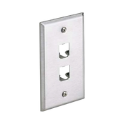 PLACA DE PARED VERTICAL, DE ACERO INOXIDABLE, SALIDA PARA 2 PUERTOS MINI-COM-Faceplates-PANDUIT-Bsai Seguridad & Controles