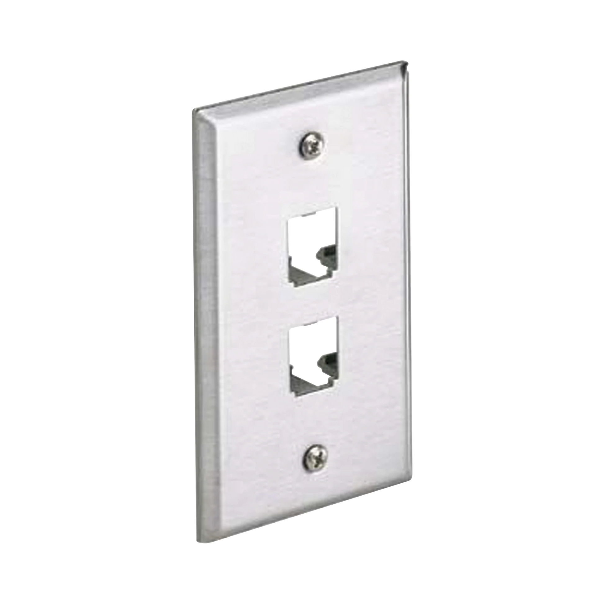 PLACA DE PARED VERTICAL, DE ACERO INOXIDABLE, SALIDA PARA 2 PUERTOS MINI-COM-Faceplates-PANDUIT-Bsai Seguridad & Controles