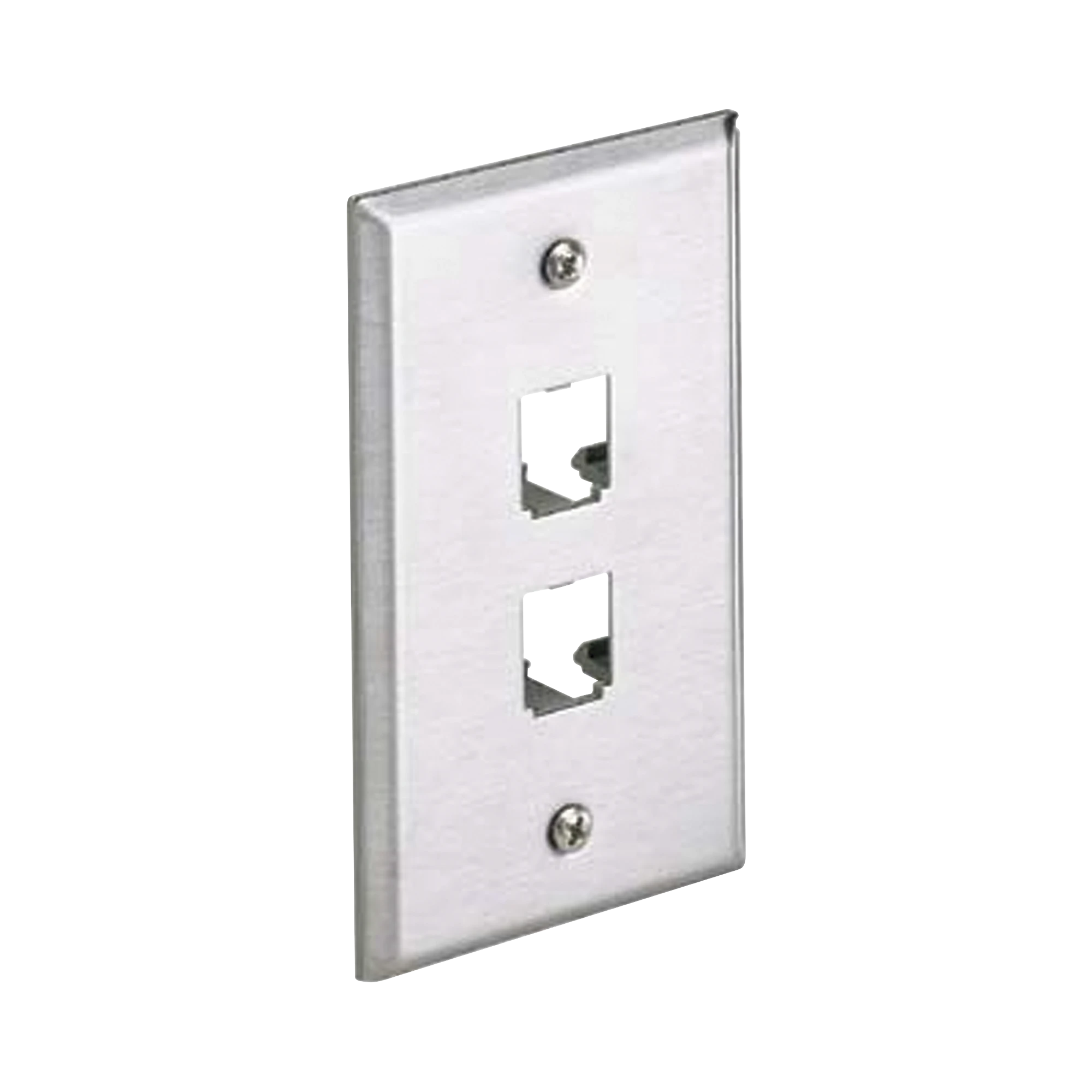 PLACA DE PARED VERTICAL, DE ACERO INOXIDABLE, SALIDA PARA 2 PUERTOS MINI-COM-Faceplates-PANDUIT-Bsai Seguridad & Controles