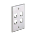 PLACA DE PARED VERTICAL, DE ACERO INOXIDABLE, SALIDA PARA 4 PUERTOS MINI-COM-Faceplates-PANDUIT-CFP4SY-Bsai Seguridad & Controles