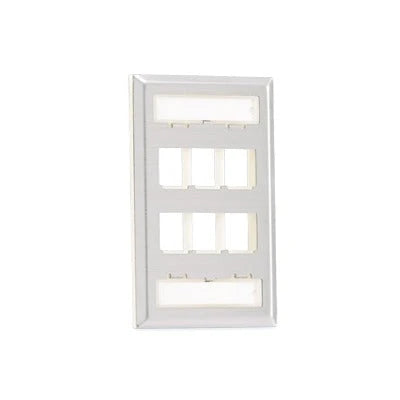 PLACA DE PARED VERTICAL, SALIDA PARA 6 PUERTOS KEYSTONE, CON ESPACIOS PARA ETIQUETAS, DE ACERO INOXIDABLE-Faceplates-PANDUIT-Bsai Seguridad & Controles