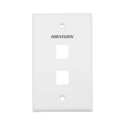 PLACA DE PARED (FACE PLATE) / 2 PUERTOS / COLOR BLANCO / CAJA CON 20 PIEZAS / ABS-Cableado de Cobre-HIKVISION-DS-1FPA2-A-Bsai Seguridad & Controles