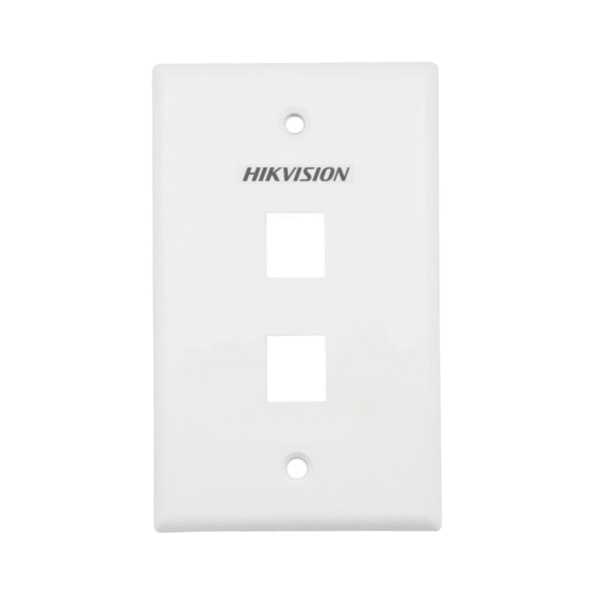 PLACA DE PARED (FACE PLATE) / 2 PUERTOS / COLOR BLANCO / CAJA CON 20 PIEZAS / ABS-Cableado de Cobre-HIKVISION-DS-1FPA2-A-Bsai Seguridad & Controles