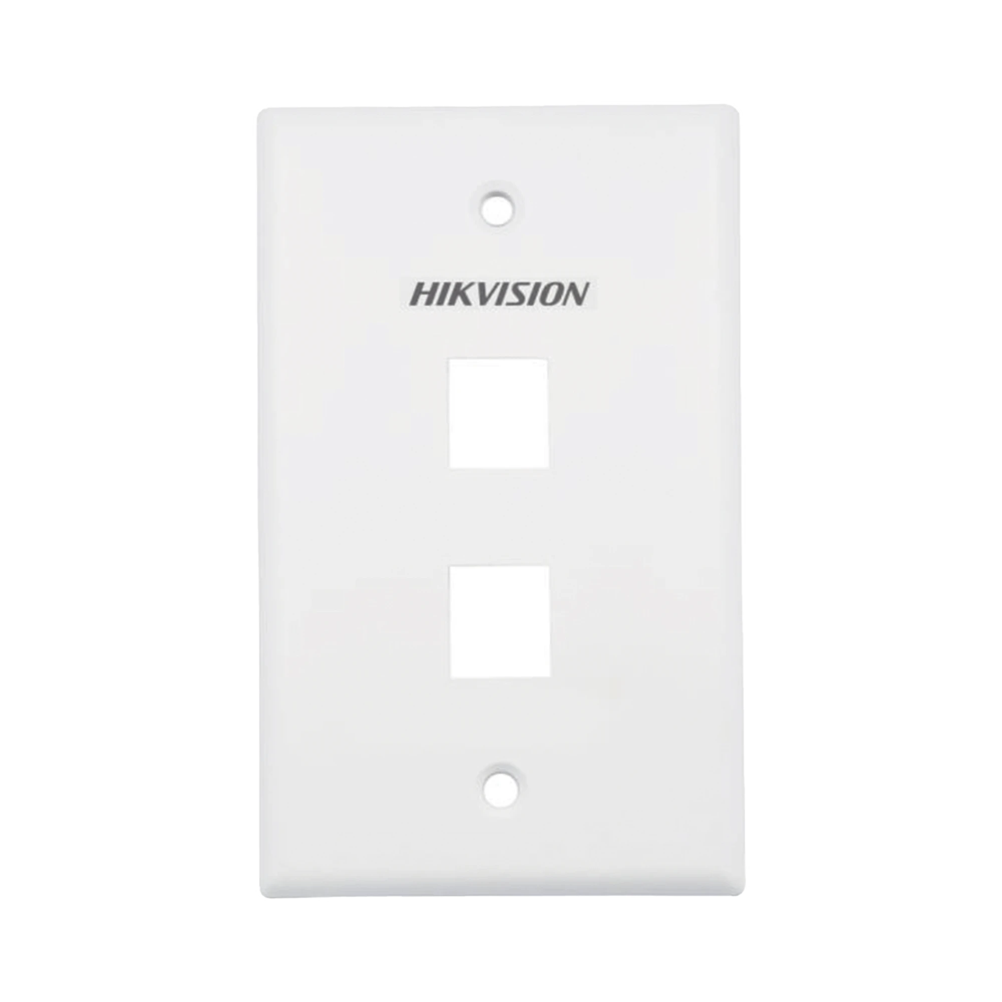 PLACA DE PARED (FACE PLATE) / 2 PUERTOS / COLOR BLANCO / CAJA CON 20 PIEZAS / ABS-Cableado de Cobre-HIKVISION-Bsai Seguridad & Controles