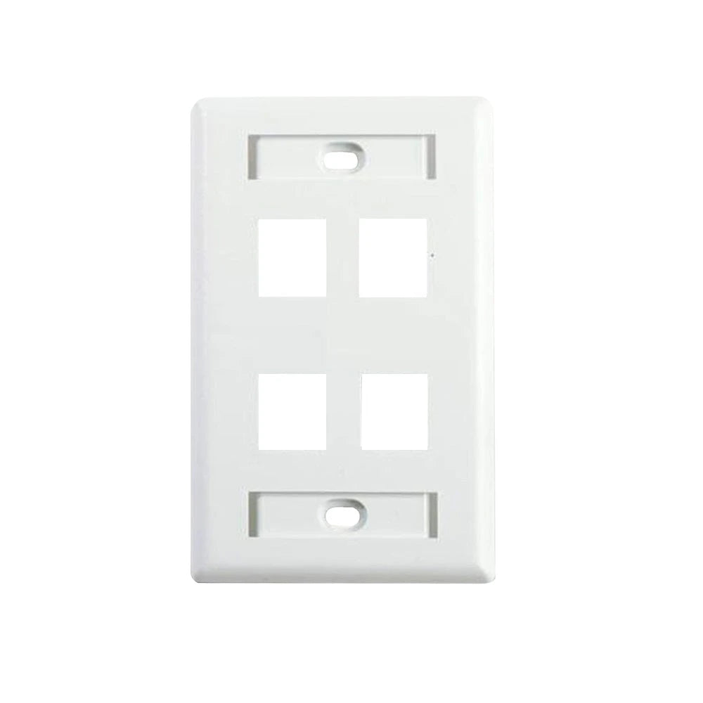 PLACA DE PARED (FACEPLATE) BELDEN AX102249 4 PUERTOS COMPATIBLE CON JACKS ESTILO KEYCONNECT UNIVERSAL CAT6A CAT6 CAT5E CONECTORES DE FIBRA ÓPTICA Y COAXIALES COLOR BLANCO USO INTERIOR MATERIAL PLÁSTICO UL94V INCLUYE TORNILLO 6-32 ETIQUETA DE CARTON VE...-Conectores-BELDEN-Bsai Seguridad & Controles