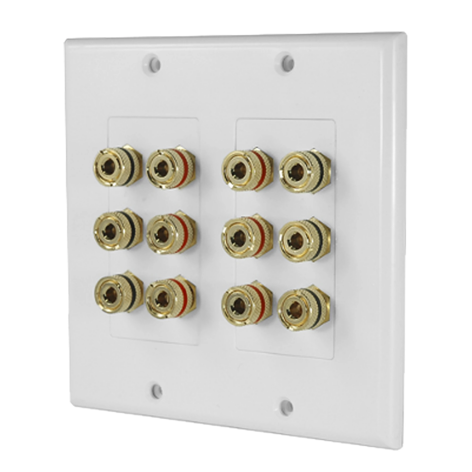 PLACA DE PARED | POSTES DE UNIÓN TIPO BANANA | CONEXIÓN PARA 6 ALTAVOCES | FÁCIL INSTALACIÓN | CONECTORES CHAPADOS EN ORO-Megafonia y Audioevacuacion-EPCOM PROAUDIO-Bsai Seguridad & Controles