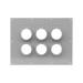 PLACA PASAMURO CON CAPACIDAD DE 6 BOTAS DE 4-Cableado-SYSCOM TOWERS-STEP423-Bsai Seguridad & Controles