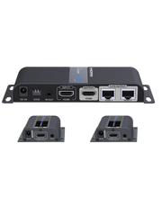 SAXXON LKV712PRO- KIT EXTENSOR HDMI DE 2 PUERTOS/ HASTA 40 METROS/ CAT6/ 6A/ 7/ RESOLUCION 1080P/ LOOP HDMI/ TRANSMISOR IR/ PLUG AND PLAY-Extensores 4k / HD-SAXXON-Bsai Seguridad & Controles