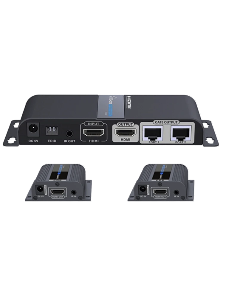 SAXXON LKV712PRO- KIT EXTENSOR HDMI DE 2 PUERTOS/ HASTA 40 METROS/ CAT6/ 6A/ 7/ RESOLUCION 1080P/ LOOP HDMI/ TRANSMISOR IR/ PLUG AND PLAY-Extensores 4k / HD-SAXXON-Bsai Seguridad & Controles