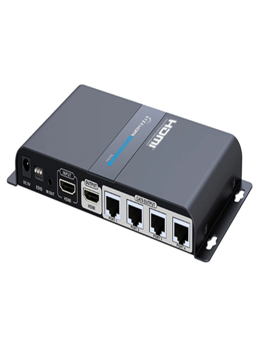 SAXXON LKV714PRO- KIT EXTENSOR HDMI DE 4 PUERTOS/ RESOLUCION 1080P/ HASTA 40 METROS/ CAT 6/ 6A/ 7/ LOOP HDMI/ TRANSMISOR IR/ PLUG AND PLAY-Extensores 4k / HD-SAXXON-TVT017009-Bsai Seguridad & Controles