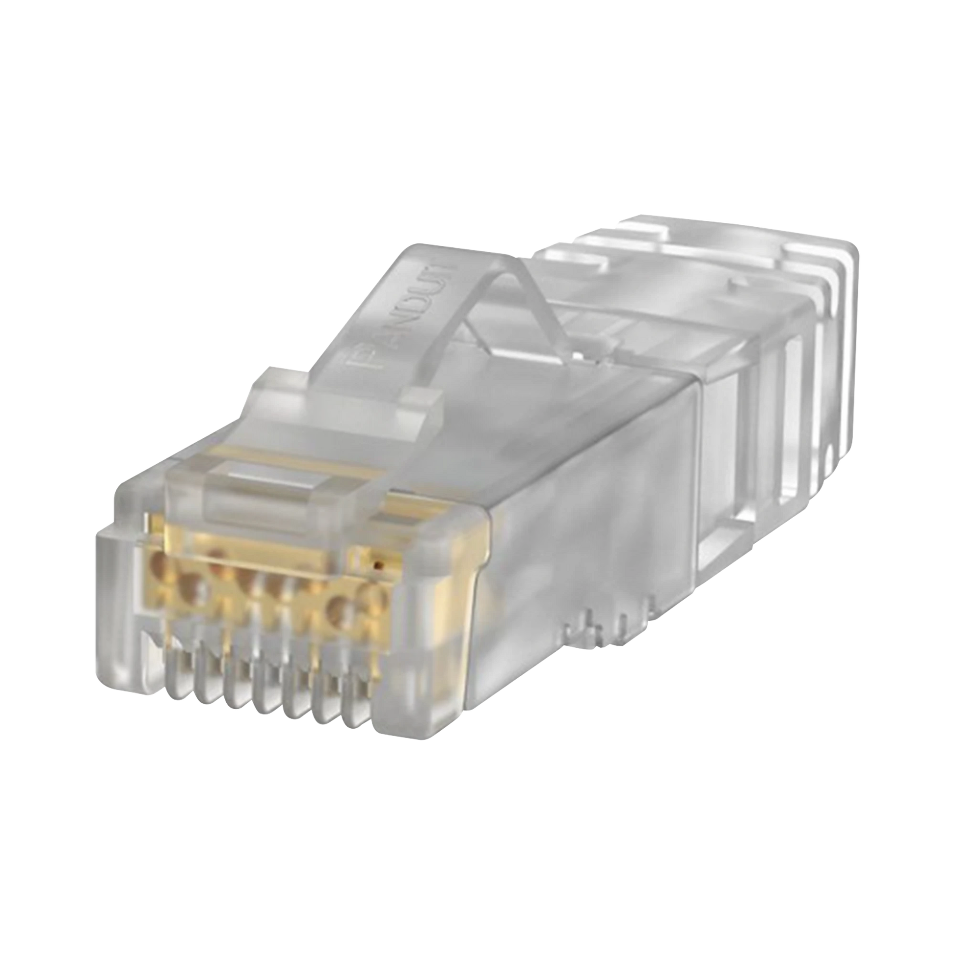 PLUG RJ45 CAT6A, PARA CABLE UTP DE CALIBRE 26 AWG, CHAPADO EN ORO DE 50 MICRAS, PAQUETE DE 100 PIEZAS-Cableado-PANDUIT-Bsai Seguridad & Controles