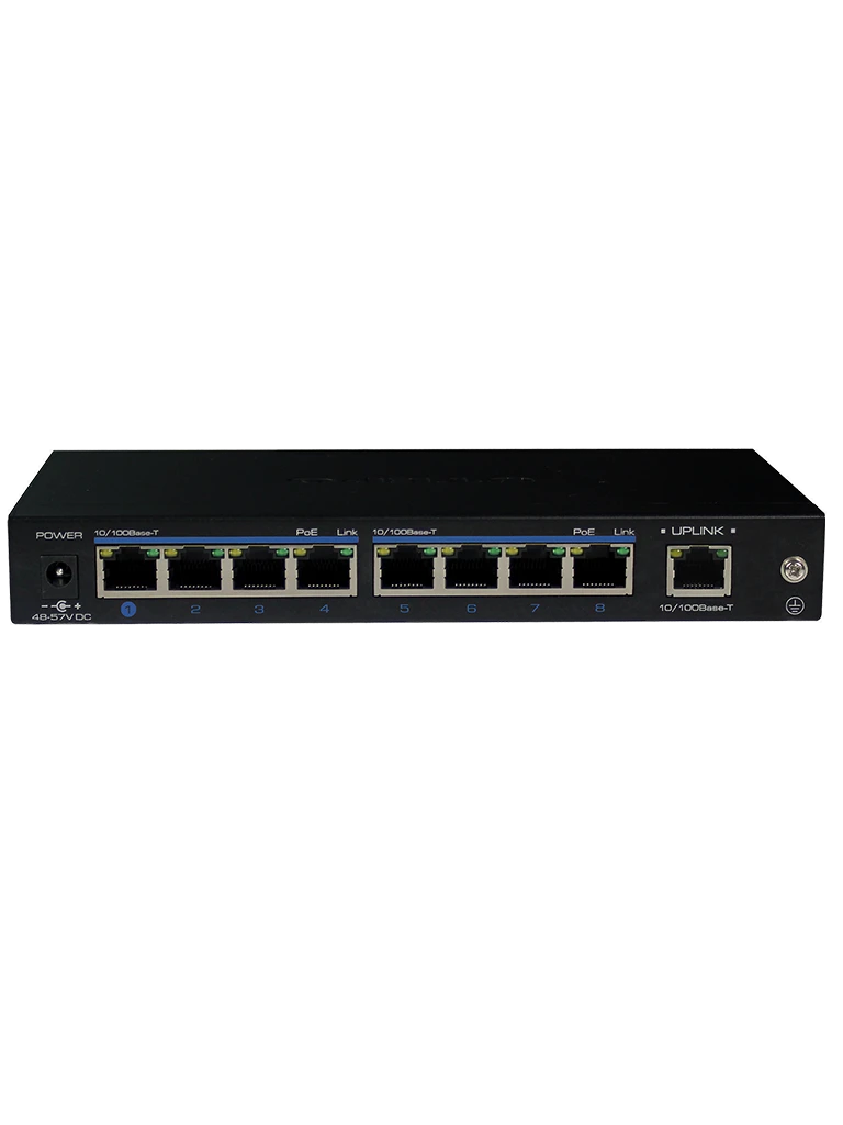 UTEPO UTP3SW08TP120 - SWITCH POE / NO ADMINISTRABLE / 8 PUERTOS POE FAST ETHERNET / 1 PUERTO FAST ETHERNET / 802.3AF&AT / MODO CCTV / POE 120 WATTS-Switches POE-UTEPO-Bsai Seguridad & Controles