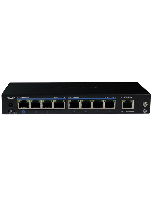 UTEPO UTP3SW08TP120 - SWITCH POE / NO ADMINISTRABLE / 8 PUERTOS POE FAST ETHERNET / 1 PUERTO FAST ETHERNET / 802.3AF&AT / MODO CCTV / POE 120 WATTS-Switches POE-UTEPO-UGC182002-Bsai Seguridad & Controles