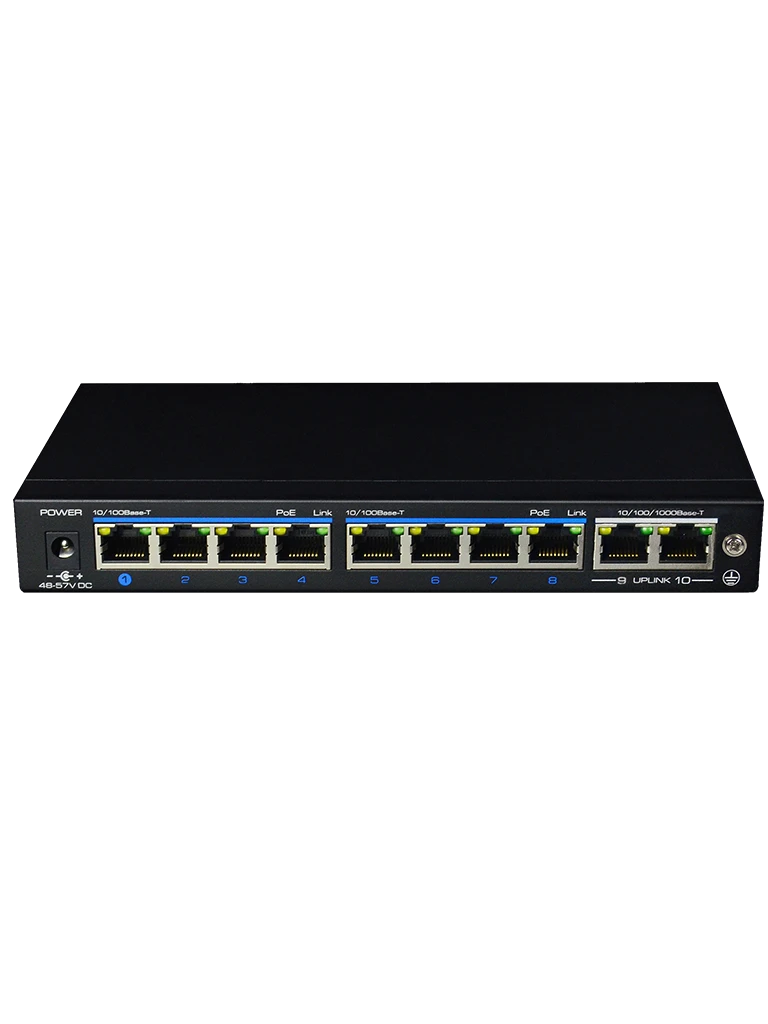 UTEPO UTP3SW08TP120A1 - SWITCH POE / NO ADMINISTRABLE / 8 PUERTOS POE FAST ETHERNET / 2 PUERTOS GIGABIT RJ45 / 802.3AF&AT / MODO CCTV / POE 120 WATTS-Switches POE-UTEPO-Bsai Seguridad & Controles