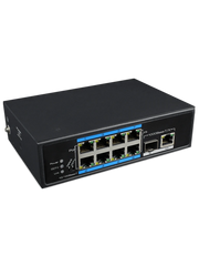 UTEPO UTP7108EPOE - SWITCH INDUSTRIAL POE / 8 PUERTOS FAST ETHERNET / 1 PUERTO SFP GIGABIT / 1 PUERTO RJ45 GIGABIT / 802.3AF&AT / MODO CCTV / POE 120 WATTS-Switches POE-UTEPO-Bsai Seguridad & Controles