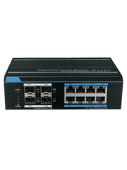UTEPO UTP7308GEPOE - SWITCH INDUSTRIAL GIGABIT POE ADMINISTRABLE / L2 / 8 PUERTOS POE GIGABIT / 4 PUERTOS SFP GIGABIT / 802.3AF&AT / FAST RING / POE 150 WATTS-Switches POE-UTEPO-Bsai Seguridad & Controles