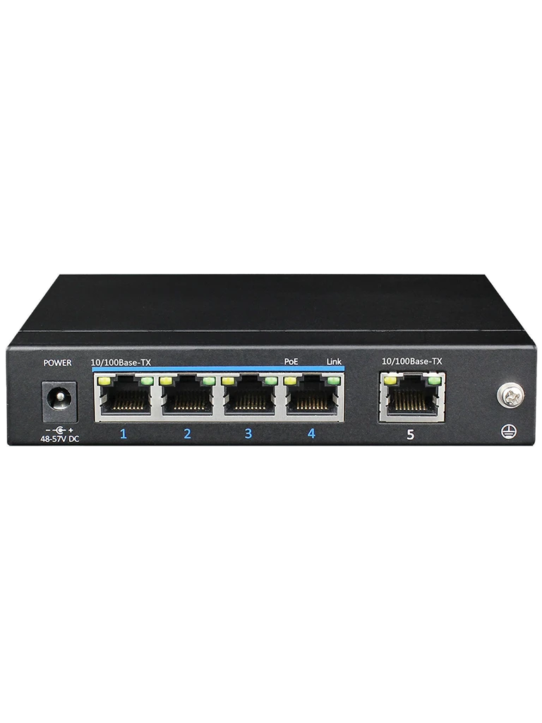 UTEPO UTP3SW0401TP60 - SWITCH POE / NO ADMINISTRABLE / 4 PUERTOS POE FAST ETHERNET / 1 PUERTO FAST ETHERNET / 802.3AF&AT / MODO CCTV / POE 60 WATTS-Switches POE-UTEPO-Bsai Seguridad & Controles