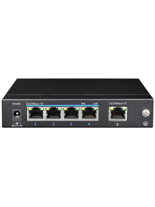 UTEPO UTP3SW0401TP60 - SWITCH POE / NO ADMINISTRABLE / 4 PUERTOS POE FAST ETHERNET / 1 PUERTO FAST ETHERNET / 802.3AF&AT / MODO CCTV / POE 60 WATTS-Switches POE-UTEPO-UGC182004-Bsai Seguridad & Controles